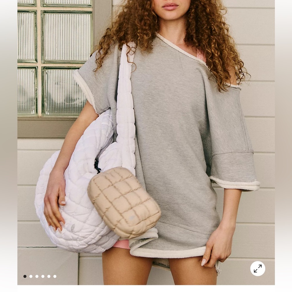 FREE PEOPLE CRUISE SHORT SLEEVE SWEATSHIRT TUNIC ML